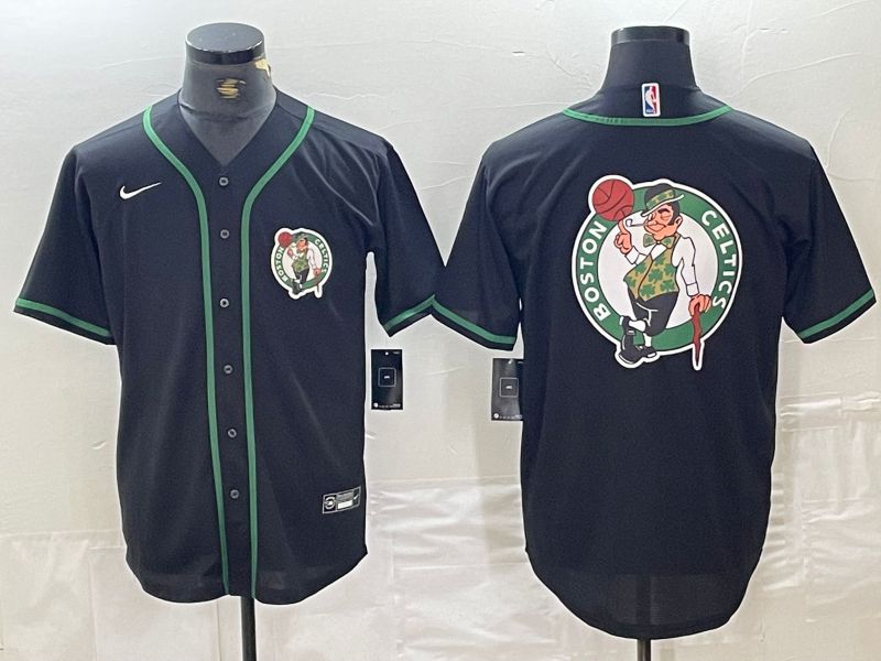 Men Boston Celtics Blank Black Joint second generation 2024 Nike NBA Jersey style 2->->